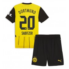 Borussia Dortmund Marcel Sabitzer #20 Hemmaställ Barn 2024-25 Korta ärmar (+ Korta byxor)